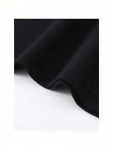 1 Piece, Disney Men's T-Shirt, Front And Back Shi Dizai Printed T-Shirt Cartoon Paper-Breaking Effect SMILE Letter Printing, Round Neck Casual And Comfortable T-Shirt, Breathable And Light, Suitable For Sports And Leisure Wear, Loose T-Shirt, Suitable For Gifts, Suitable For Travel And Party Wear. - màu đen - Xem 5