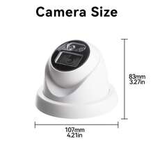 Cámara de tipo domo para exteriores con conmutador DIP, 5MP AHD/TVI/CVI/CVBS 4-en-1 HD analógica, con infrarrojos de 10-15m y resistente a la intemperie - Blanco - Ver 8