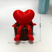 1 Valentine's Day Small Gift - Suitable For Teenagers To Decorate Their Offices, Relieve Stress, And Be The Best Choice For Valentine's Day Gifts. With A Unique And Romantic Design, It Will Surprise Your Partner With A 3D Printed Rose Figurine, A Heart-Shaped Handicraft, And A Valentine's Day Gift. - Multicolor - View 2