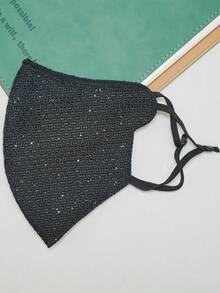 女士纯色亮面透气口罩，时尚透气，耳带可调节，防晒，3D立体时尚配饰，适合户外活动和日常佩戴，是理想的礼物之选。 - 彩色 - 查看 7