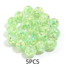 5pcs Of 16mm Colorful Heart-Shaped Glitter Sequins Acrylic Double Layer Design Beads - Suitable For DIY Pens, Necklace Accessories, Bracelet Making Materials