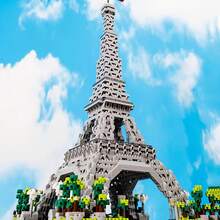 1 Set 430pcs Balok Bangunan Menara Eiffel, Bahan ABS, Balok Bangunan Warna Campuran, Balok Bangunan Landmark Kreatif, Cocok Untuk Hadiah Ulang Tahun, Liburan, dan Hari Jadi - MultiWarna - View 9