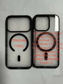 1个全新创意黑色磁吸手机壳，简约黑色爱心图案，兼容 16 Pro Max、11/12/13/14 Plus、XR/7/8 Plus、15 Pro Max、17 Pro Max、Air - 黑色 - 查看 5