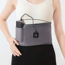 USB加热背垫 - 三档温度调节（低/中/高），带控制按钮面板，可调节腰带设计，适用于下背部、腰部、肩部和腿部 - 便携式USB供电加热背巾 - 彩色 - 查看 10