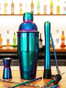 Juego de cocteleras Boston profesionales de 25 onzas, set de coctelera de acero inoxidable con peso para bartenders, coctelera de bar de acero, herramientas esenciales de bartender para mezclar bebidas - Multicolor - Ver 4