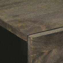 vidaXL Buffet noir 60x33x75 cm bois massif de manguier - Preto - Ver 6