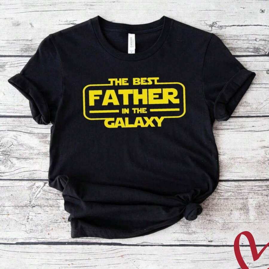 Best Dad In The Galaxy Shirt, Father's Day Shirt, Gift For Dad, Papa Shirt, New Dad Shirt, Best Dad Shirt, Dad Life Shirt, Mandalorian T-Shirt - màu đen - Xem 1