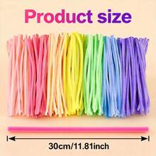 毛根清洁条，350/700 根混合毛根清洁条套装，毛根清洁条工艺品，7 色毛根条，彩色毛根条，彩色毛根清洁条，毛根清洁条工艺品材料，粗毛根清洁条工艺品材料，毛根清洁条套装，彩色毛根清洁条工艺品，毛根清洁条工艺品材料，毛根清洁条用于 DIY 工艺品装饰创意学校项目 - 彩色 - 查看 2