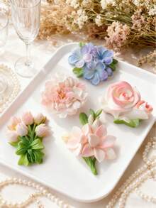 Multiple Orchid & Small Orchid Silicone Molds, Suitable For Making Candle Bouquets, Candle Molds, Monolithic Candle Molds, Heat-Resistant Silicone Molds For Holiday Gifts, Flexible And Easy To Clean, Can Be Used For DIY Scented Candles, Fragrance Stone Decorations, Resin Casting, And More. Versatile Molds Suitable For Holiday Decorations, Meditation, And Creating Atmospheric Home Decor. - White - View 6