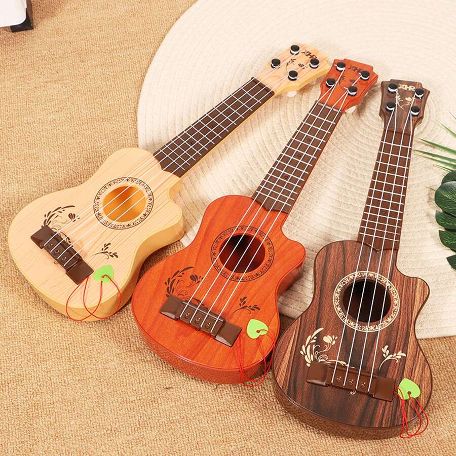 Mini Ukulele Toy For Kids, Miniature Guitar String Instrument For Music Learning And Early Rhythm Training, Lightweight Easy-To-Play Educational Musical Toy, Interactive Beginner Ukulele To Inspire Musical Interest, Hand-Eye Coordination And Auditory Development, Durable Portable Practice Instrument For Parent-Child Entertainment And Classroom Activities, Ideal For Home Play, Travel, Birthday Parties,And Holiday Gift Giving - Multicolor - View 1
