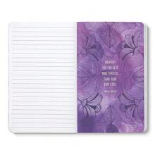 Softcover Journal – "Who Looks Outside, Dreams. Who Looks Inside, Awakens."- A Write Now Journal With 128 Lined Pages, 5\W X 8\H - 紫色外面 - 查看 7