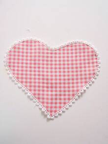 1/2/4/6 piezas Servilletas con encaje y estampado de corazones a cuadros en rosa, decoración de mesa de comedor dulce y linda para tazas/platos, adecuado para fiestas, cumpleaños, bodas, oficinas, hogar, dormitorios, todas las estaciones, Día de San Valentín - Rosa - Ver 5