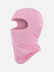 1pc Children's Solid Color Balaclava - Sun Protection Breathable Full Face Mask, Suitable For Cycling And Outdoor Sports - 1PC - View 5
