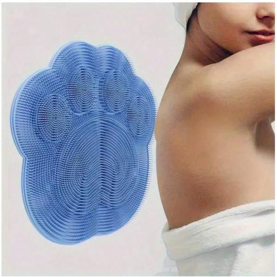 1件/3件装淋浴足背按摩磨砂垫 - 防滑易清洁浴室按摩垫，增强去角质效果，放松身心，硅胶软背磨砂垫，吸盘式背部磨砂垫，足部磨砂垫，可重复使用的足背沐浴去角质垫，11.81英寸软塑料/橡胶垫，无需电源，浴室洗浴垫（条纹可能略有不同，不影响使用）