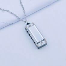 4-Hole Mini Necklace Harmonica, 8-Note Wearable Instrument, Adult Fashion Music Accessory - Multicolor - View 11