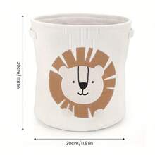 1pc Cartoon Pattern Diaper Paper Diaper Basket, Large Capacity Laundry Basket, Diaper Paper Diaper Storage Basket - Multicolor - View 10