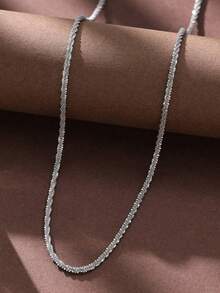 1pc Sparkling Unisex Minimalist Chain Sky Star Pendant Necklace 18-24 Inches Adjustable Length Fashion Jewelry For Men Women Gift - Nhiều màu - Xem 4