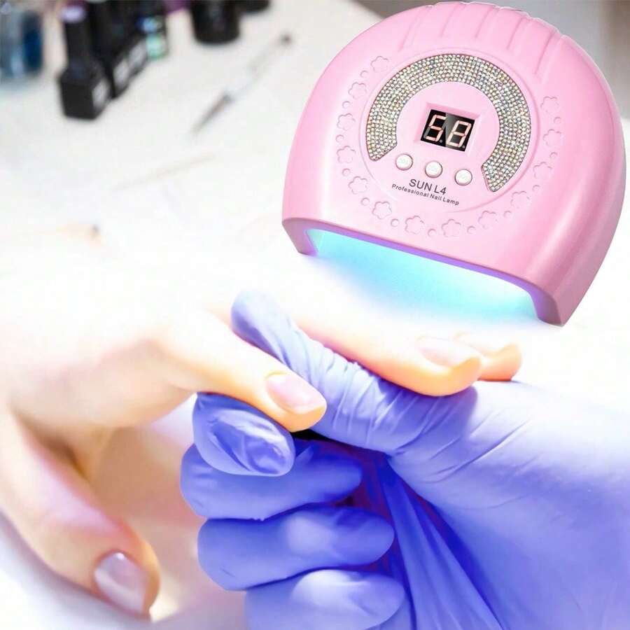 Nueva Actualización En 2026 De La Lámpara De Uñas Profesional Led, Secadora De Curado De Gel De Uñas Ultravioleta, Con Cronómetro Y Sensor De 3 Horas Para Secar Rápidamente Las Herramientas De Uñas - Rosa - Ver 1