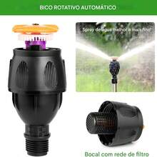 Rotating Tripod Sprinkler, Suitable For Lawns, Gardens And Patios, Provides Automatic 360-Degree Coverage On Both Sides, With A Telescopic Metal Tripod Base. - 黑色 - 查看 4