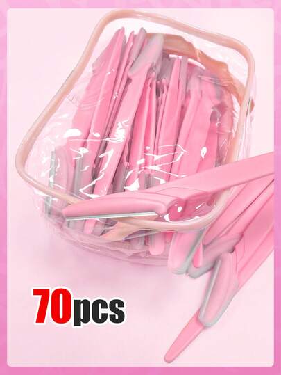 70/60/50/40/30/24/20/12/6/3/1 件套。多功能眉毛修剪器、多功能剃须刀、脱毛工具、女士眉毛修剪器、面部美容剃须刀。配有防水透明化妆包，拉链设计，外观清晰，方便收纳，是旅行化妆品收纳的理想之选。