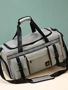 1 ba lô du lịch unisex - Túi thể thao đa năng dung tích lớn với ngăn đựng đồ ướt/khô, dây đeo vai ẩn và tay cầm kéo | Túi hành lý thời trang dành cho giới trẻ, có sẵn màu đen/vàng/xám/xanh nhạt | Phong cách thể thao hiện đại, phù hợp cho những chuyến đi ngắn và những cuộc phiêu lưu trong thành phố. Túi hành lý, túi du lịch, túi xách tay, túi qua đêm, dung tích lớn, bền chắc, túi du lịch, đồ dùng cần thiết cho chuyến đi biển, kỳ nghỉ, dành cho nam và nữ. - Nhiều màu - Xem 9