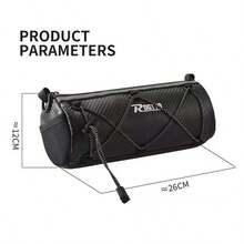 Large Capacity Adjustable Bicycle Handlebar Bag, Portable Front Frame Tube Bag For Handlebar Mount Bag Bike Bag - Black - View 7