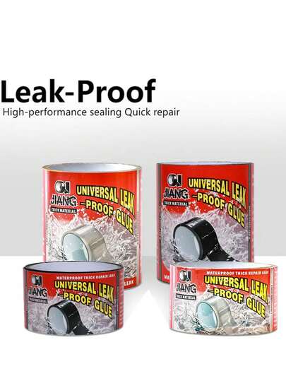  1 Roll Super Waterproof Tape - Instant Leak Sealing. Suitable For Indoor And Outdoor Pipe Leaks, Roofs, Kitchens, Bathrooms, Car Roofs, Kayaks, Etc. Can Be Used As Pipe Tape, Waterproof Tape, Inflatable Product Repair Tape, Repair Tape, And Leak-Proof Tape. Tears Off Cleanly Without Leaving Residue. An Essential Product For Home And Industry. Versatile Usage.