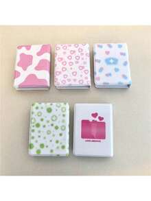 A 3-Inch Instant Camera Mini Photo Album With A Fresh Four-Leaf Clover Heart-Shaped Cow Pattern - Multicolor - View 2