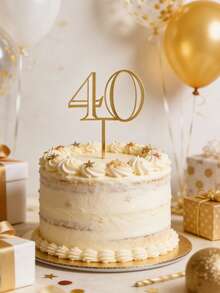 Plaques de décoration de gâteau, décorations de gâteau d'anniversaire, décorations d'anniversaire pour les 70e, 60e, 50e, 40e, 30e, 21e, 20e, 18e, 10e anniversaires, convenant aux hommes et aux femmes, décorations de fête d'anniversaire, décorations de fête de mariage - Multicolore - Voir 10