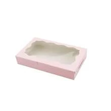 10/20个/1个装 - 带透明窗口的饼干糕点盒，尺寸：7 x 4.3 x 1.5 英寸，牛皮纸材质，高档烘焙食品礼盒，适用于甜点、婚礼、派对、圣诞节、生日等场合（粉色） - 彩色 - 查看 7