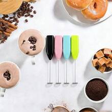 Espumador de Leche Eléctrico Portátil a Batería | Batidor de Huevos Mini de Mano Mezclador de Café 5 Colores al Azar para Latte Cappuccino Matcha Batido de Proteína - Multicolor - Ver 5