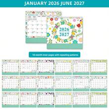 2026年英文创意极简桌面日历：18个月计划本，带365天倒计时和月度日程安排 | 高清双面印刷，优质胶版纸，加固双线圈装订，清新花卉设计，时尚简约 | 带节假日提醒 | 情侣、学生和职场人士的完美礼物 - 彩色 - 查看 6