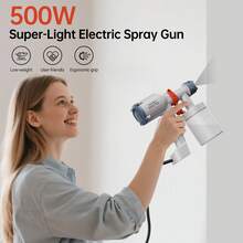 Ultra-Light White 600ML HVLP Paint Sprayer - 20oz Detachable Cup, 3 Spray Patterns For Furniture, Cabinets, Doors & DIY Home Projects,Auto Touch-Up,Garden Woodcare,Smooth Finish & Fast Painting