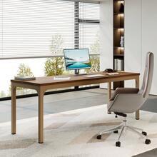 LITTLE TREE 78.7 Inch Extra Long 2 Person Computer Desk - Double Long Workspace For Home Office - Brown - View 7