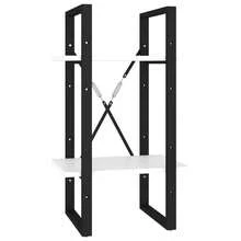 vidaXL Biblioteca de 5 niveles blanca 40x30x175 cm Bois ingénierie - Blanco - Ver 4