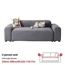 1件装简约宽松沙发套 - 弹性全包覆，可拉伸防滑，适用于1-5座沙发，可机洗，四季皆宜，宠物友好且防污 - 深灰色 - 查看 16