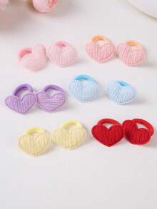 60pcs Colorful Fabric Butterfly, Heart, Star Hair Scrunchies For Teen Girls, Cute Princess Hair Ties, Durable & Stretchy, Multifunctional Hair Accessories, Suitable For Daily Use. Perfect Hair Accessory Gift For Adorable Girls. - Multicolor - View 5