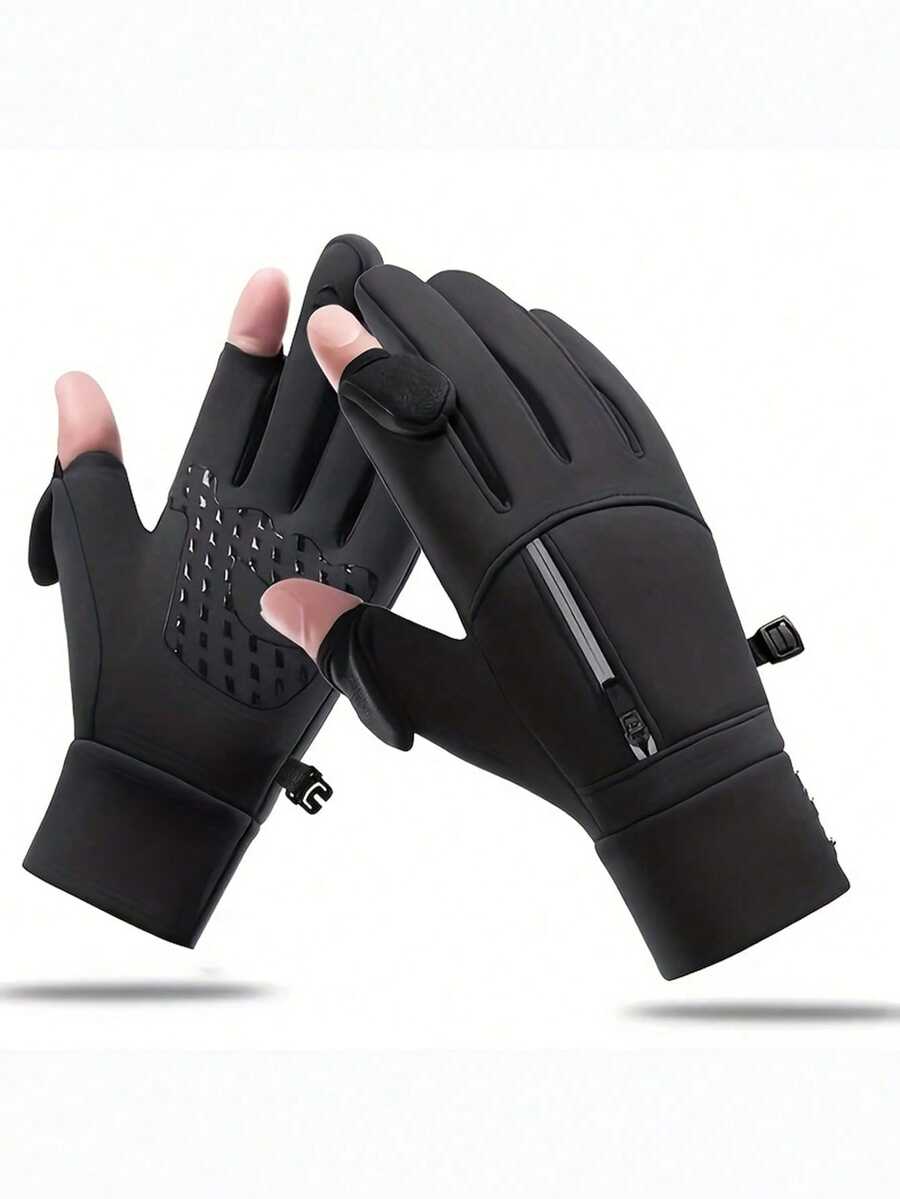 Găng tay mùa đông unisex, găng tay cảm ứng cho nam và nữ, găng tay thể thao giữ ấm cho câu cá, chạy bộ, đạp xe, lái xe, leo núi, găng tay lao động giữ ấm và chống gió. - Nhiều màu - Xem 1