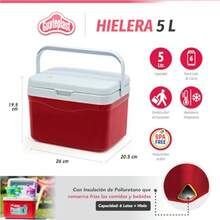 Armario de dormitorioGuateplast - Hielera portátil de 5 litros 5.2 QT Capacidad para 6 latas Cooler Enfriador Resistente y liviano Hielo - rojo - Ver 5