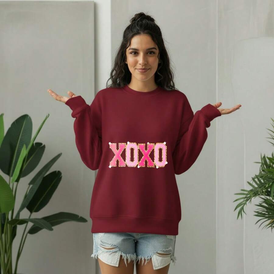 Women Sweatshirts & Hoodies - Burgundy - View 1