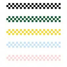 1 Roll Of Checkerboard Washi Tape, Fresh And Fashionable School Supplies Sticker, Suitable For Diary Handbooks, Scrapbooks, Photo Albums, Paste Decoration - 黑色 - 查看 5