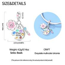 1PC Silver-Plated Heart Envelope Mandarins POST Mailbox Heart Pendant Zirconia Gem, Pink Heart Zirconia Pendant Enamel Romantic Rose Beads, Cute Sweet Strawberry Girl, Heart Cherry Blossom Fire Arts Draft Gem Painting Board Heart Brush Set Of Three, Rose Red Zirconia Gem Lotus Beads, Pink And White Zirconia Gem Lotus Pendant Beads, Suitable For DIY Bracelets, Necklaces And Other Jewelry, A Must-Have For Perfect Bracelets, Top Choice For Gifts ... - Multicolor - View 7