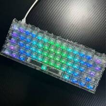 119键白色碳纤维粉色纹理侧刻键帽 - 白色 - 查看 3