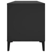 vidaXL Armário de discos 100x38x48 cm engenharia madeira preto - Preto - Ver 6