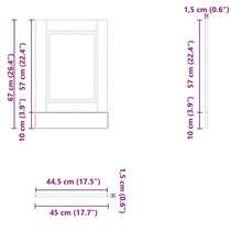 vidaXL Panneau de lave-vaisselle Porto blanc brillant 45x1,5x67 cm - Blanc - Voir 8
