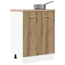 vidaXL Meuble bas "Lyon" Chêne artisanal 60 x 46 x 81,5 cm Bois d'ingénierie - Tabac - Voir 3