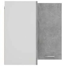 vidaXL Armoire d'angle suspendue "Lyon" Gris béton 57 x 57 x 60 cm Bois d'ingénierie - Gris - Voir 6