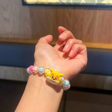 Disney Pulsera de pareja linda con cuentas de colores de gelatina y diseño de Zootopia - Multicolor - Ver 12