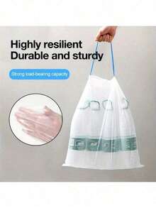 1 Roll Extra Long Kitchen Trash Bags, Emitting Fresh Bahamas Scent, Leak-Proof Technology, Effective Odor Control. This Fragrant Drawstring Trash Bag Features Butterfly Print, Comes With Multiple Drawstring Trash Bags. These Medium Drawstring Trash Bags Are A Must-Have For Christmas And Halloween Family Gatherings, With Tear-Resistant Scented Trash Bag Lining, Suitable For Home, Kitchen, Bathroom Or Office. - 彩色 - 查看 5