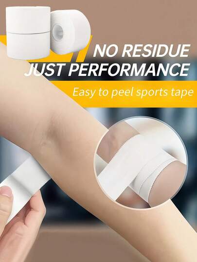 Tear-Off No Residue Sports Tape Strong Athletic Cohesive Tape For For Athletes And Fitness Enthusiasts Anti-Slip Wear-Resistant Bandages Breathable Muscle Tape Wrist Tape For Wrestling Tennis Gymnastics Boxing Coaches Hockey Sports Gym Acceccories